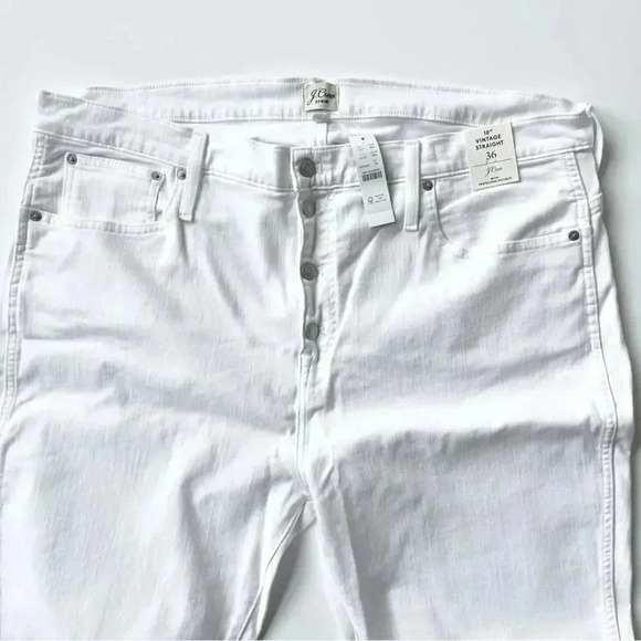 J. Crew Plus Size vintage slim-straight jean in white Size 36 NWT - Picture 7 of 9